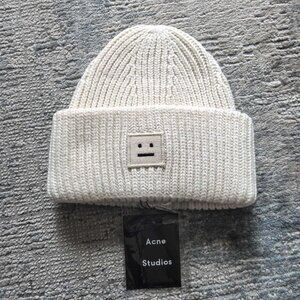 Acne Studios Women's Cream Beanie Hat